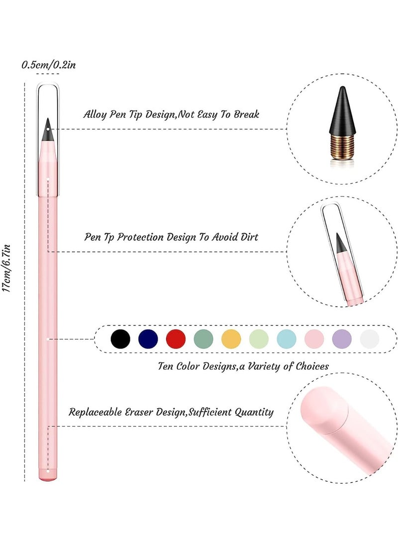 CLENEA Everlasting Pencil, 10 Pcs Infinity Pencil, Inkless Pencil Eternal, Infinity Reusable Pencil for Writing, Drawing, Sustainable Pencil for Home, Office, School - Image 2
